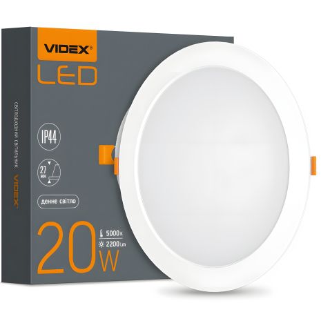 Встраиваемый круглый светильник VIDEX Back 20W 5000K VL-DLBR-205 Встраиваемый круглый светильник VIDEX Back 20W 5000K VL-DLBR-205