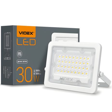 Світлодіодний прожектор VIDEX F2e 30W 5000K VL-F2e-305W, захищений у розбірному корпусі