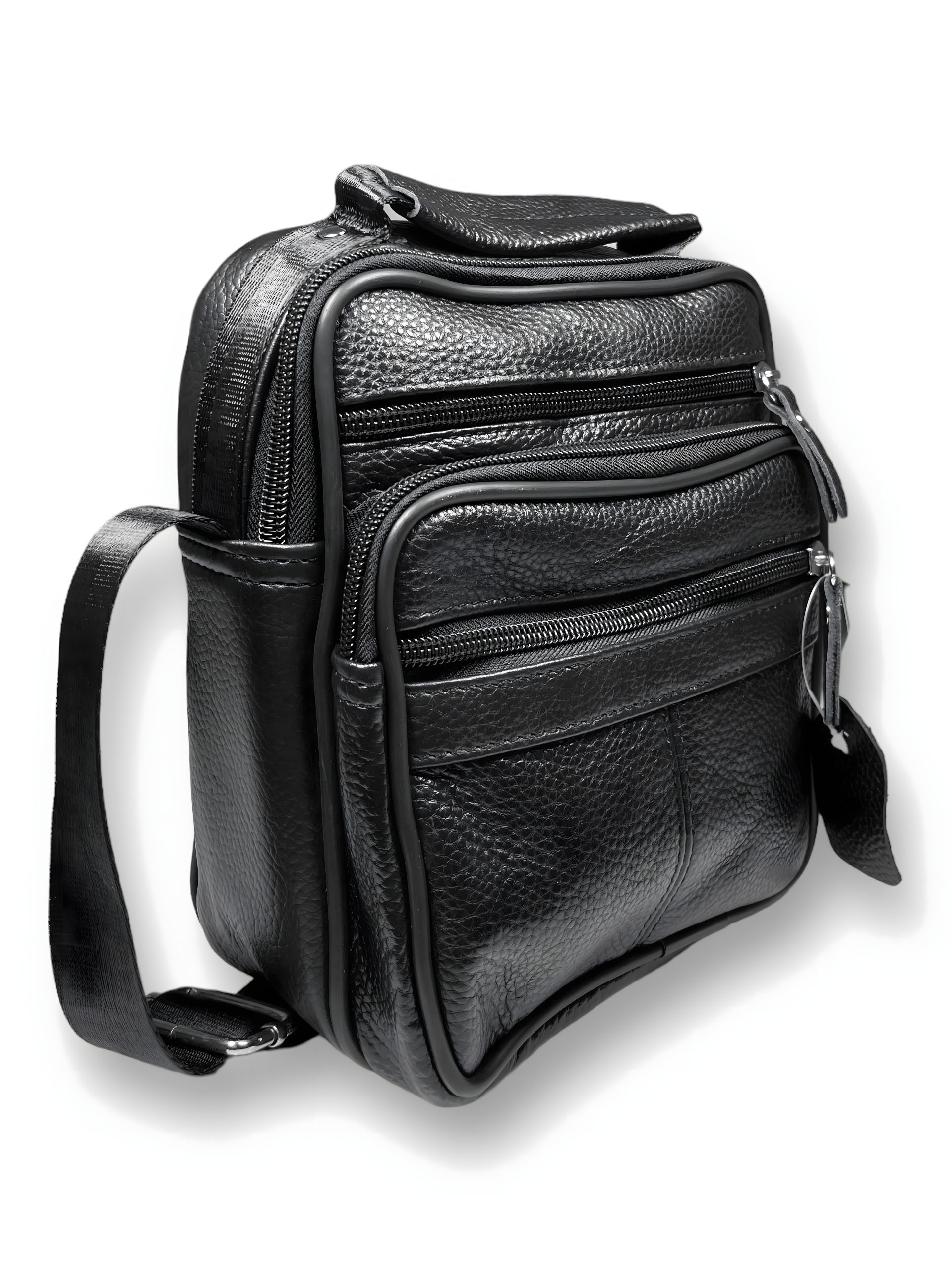 Чорна сумка через плече на 5 відділень, 3 л Чорна сумка через плече на 5 відділень, 3 л