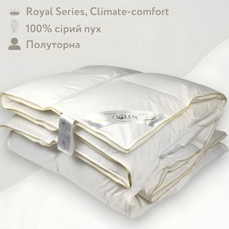 Одеяло пуховое со 100% серым пухом Royal Series Climate-comfort IGLEN 160х215 (16021510GRS) Одеяло пуховое со 100% серым пухом Royal Series Climate-comfort IGLEN 160х215 (16021510GRS)