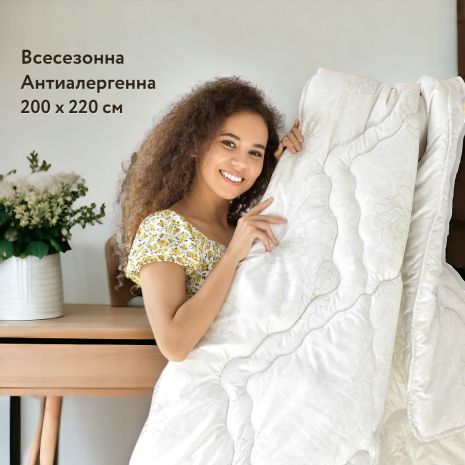 Всесезонна ковдра IDEIA Air Dream Classic 200Х220 см троянди (8-11752*001)