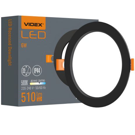 Встраиваемый светильник VIDEX VL-DLBR-065B 6W 5000K (черный)