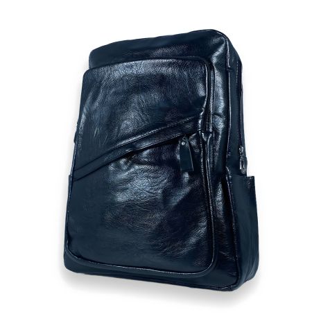 Городской рюкзак из экокожи, 20 л, 1 отдел, черный