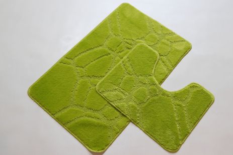 Комплект килимків у ванну та туалет Vonaldi 100*60 см та 50*60 см (10566/5542green)