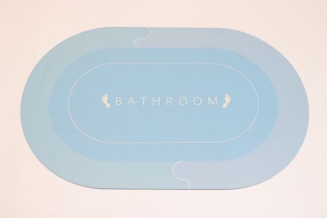 Вологопоглинаючий килимок у ванну 50*80 см на нековзькій основі 30940/lightblue