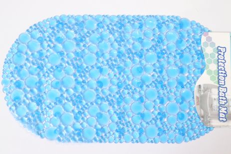 Силіконовий килимок у ванну "Бульби" 67*38 см 1108/blue