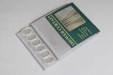 Шторка для ванної 180x180 см, сіра однотонна