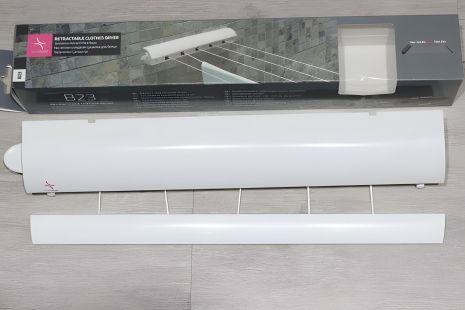 Настінна витяжна сушарка для білизни, автоматична, біла Prima Nova