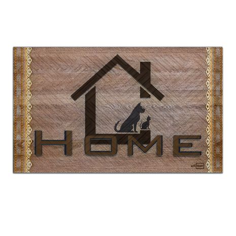 Вхідний килимок 45x75 см на гумовій основі з принтом Artimat к-602-278