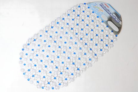 Ванний силіконовий килимок "Соти" 68*36 см blue