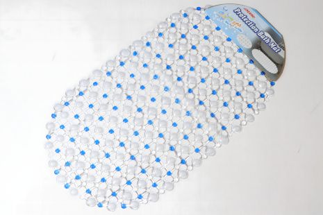 Ванний силіконовий килимок "Соти" 68*36 см blue