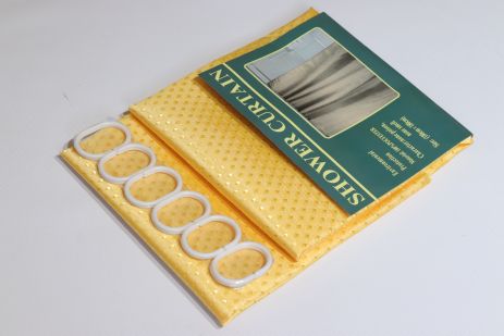 Помаранчева однотонна шторка для ванної 180x180 см