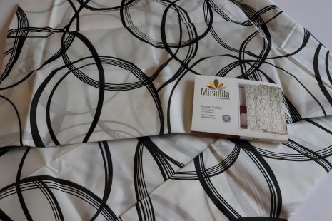 Шторка для ванної кімнати Miranda Amalia чорна 180*200 cм Шторка для ванної кімнати Miranda Amalia чорна 180*200 cм