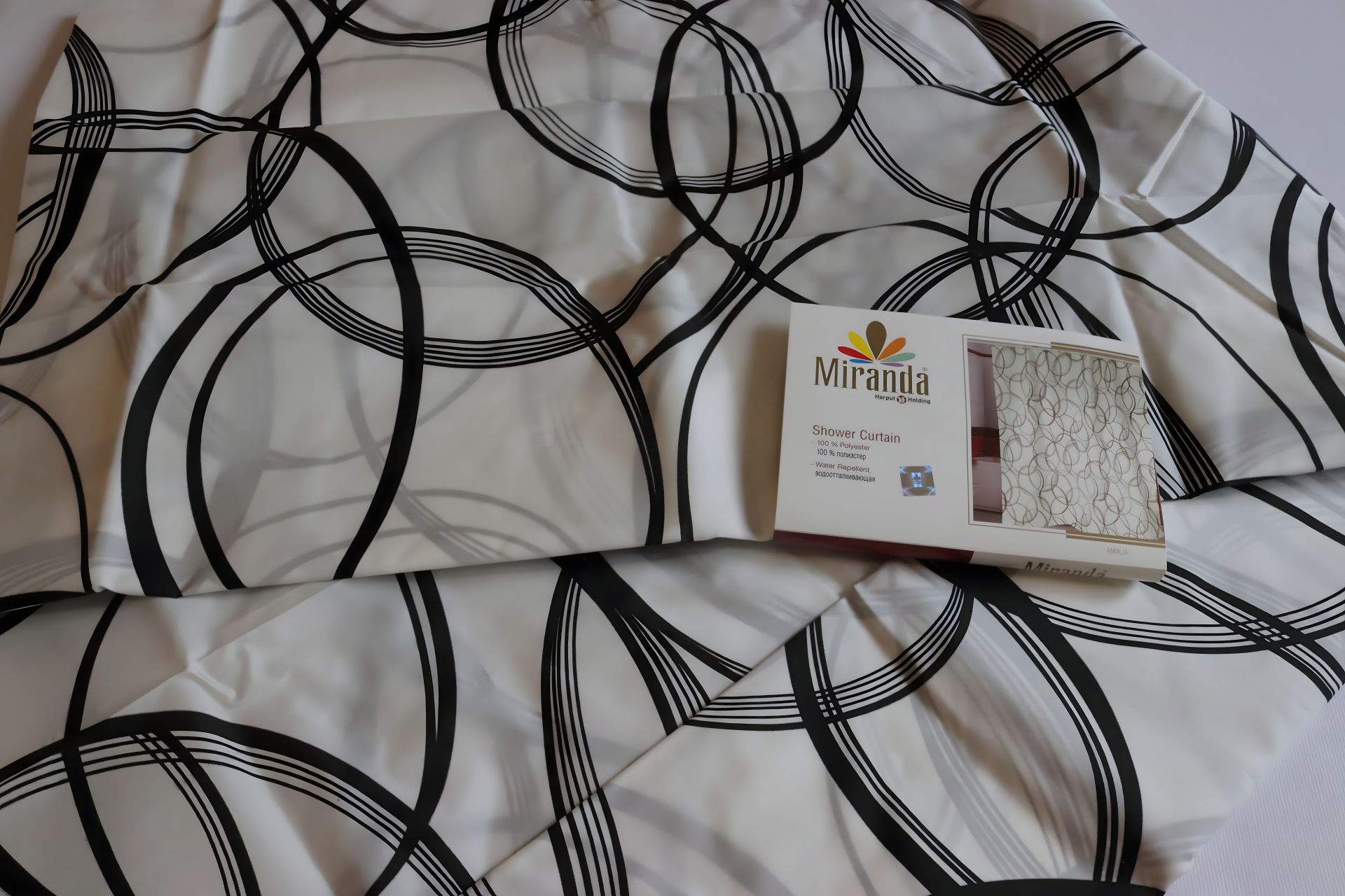Душевая штора Miranda AMALIA черная Душевая штора Miranda AMALIA черная