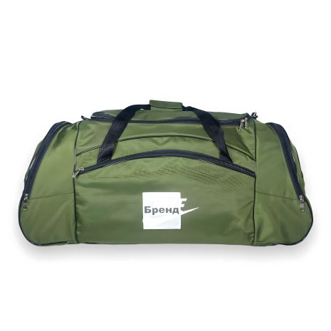 Зелена дорожня сумка з одним відділенням, дві бічні кишені, розмір: 80*38*36 см