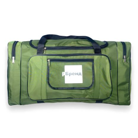 Дорожная сумка с одним отделением и несколькими карманами, зеленая, размер 75*40*35 см