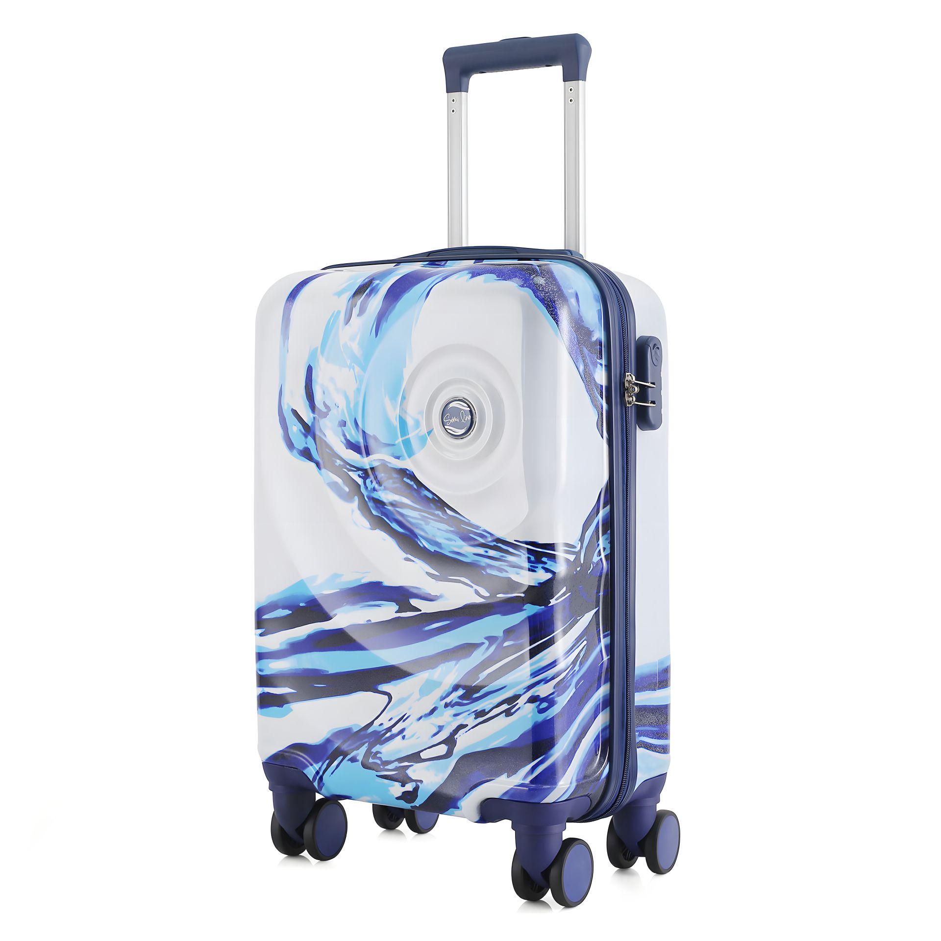 Валіза Semi Line 20" (S) White/Blue Print (T5653-1) Валіза Semi Line 20" (S) White/Blue Print (T5653-1)