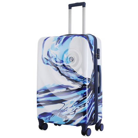 Багажный чемодан Semi Line 28" (L) в цвете White/Blue Print (T5653-3)