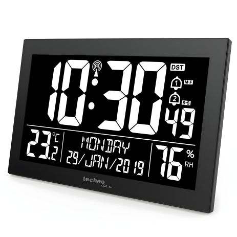 Настенные часы Technoline WS8017 Black (WS8017)