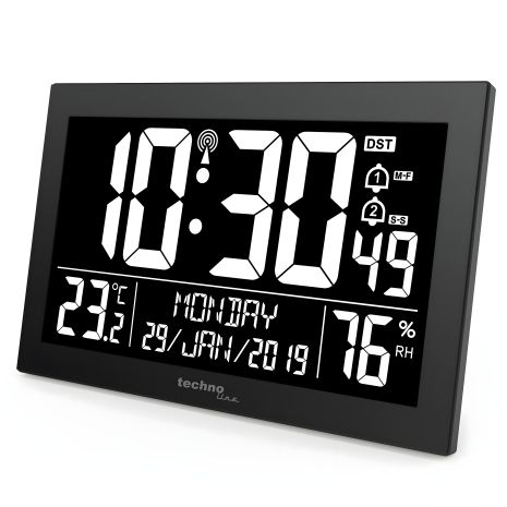 Настенные часы Technoline WS8017 Black (WS8017)