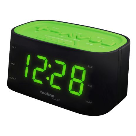 Годинник настільний з радіо Technoline WT465 Black/Green (WT465 grun)