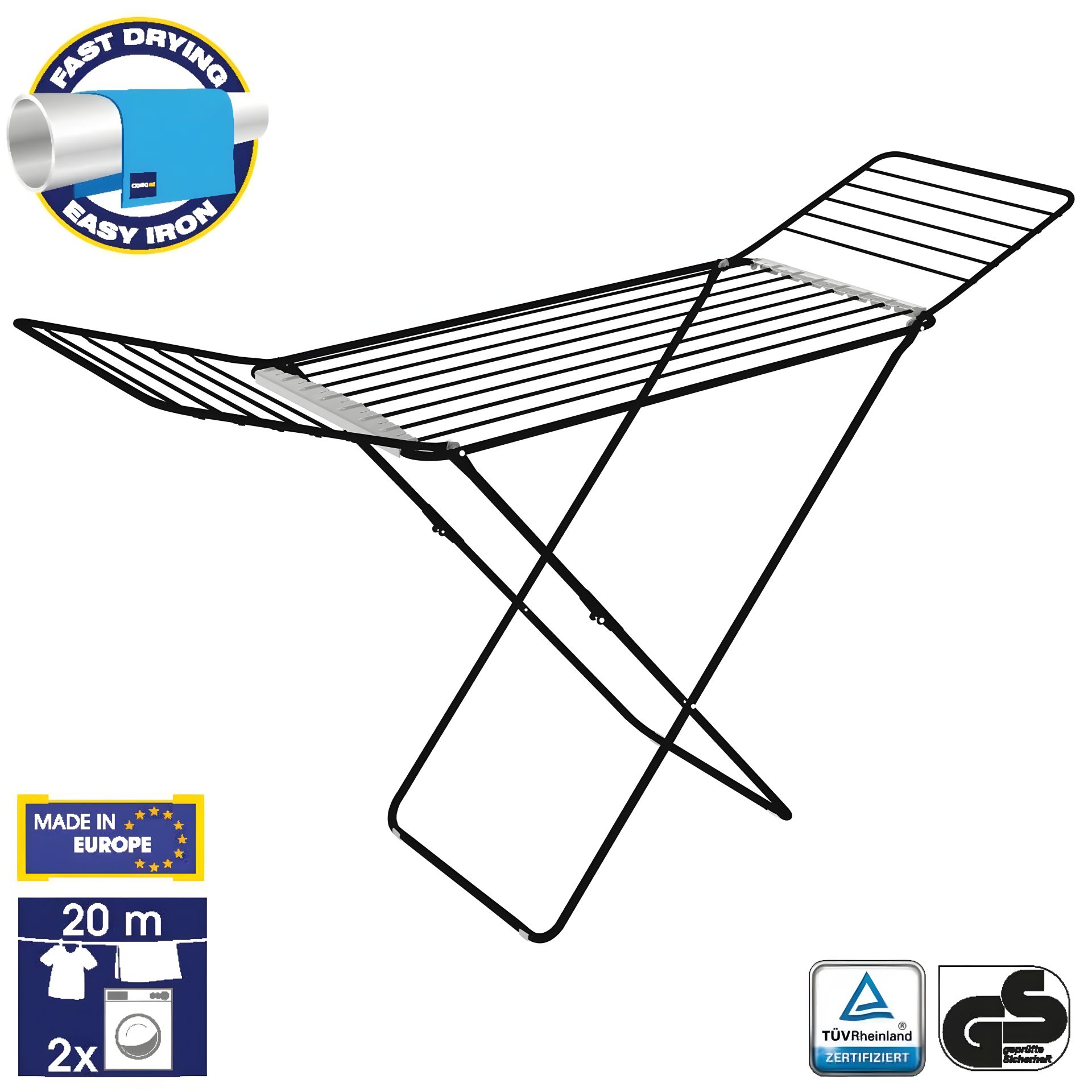 Сушарка для білизни підлогова Casa Si Swan 20m Black (CS92231C04E) Сушарка для білизни підлогова Casa Si Swan 20m Black (CS92231C04E)