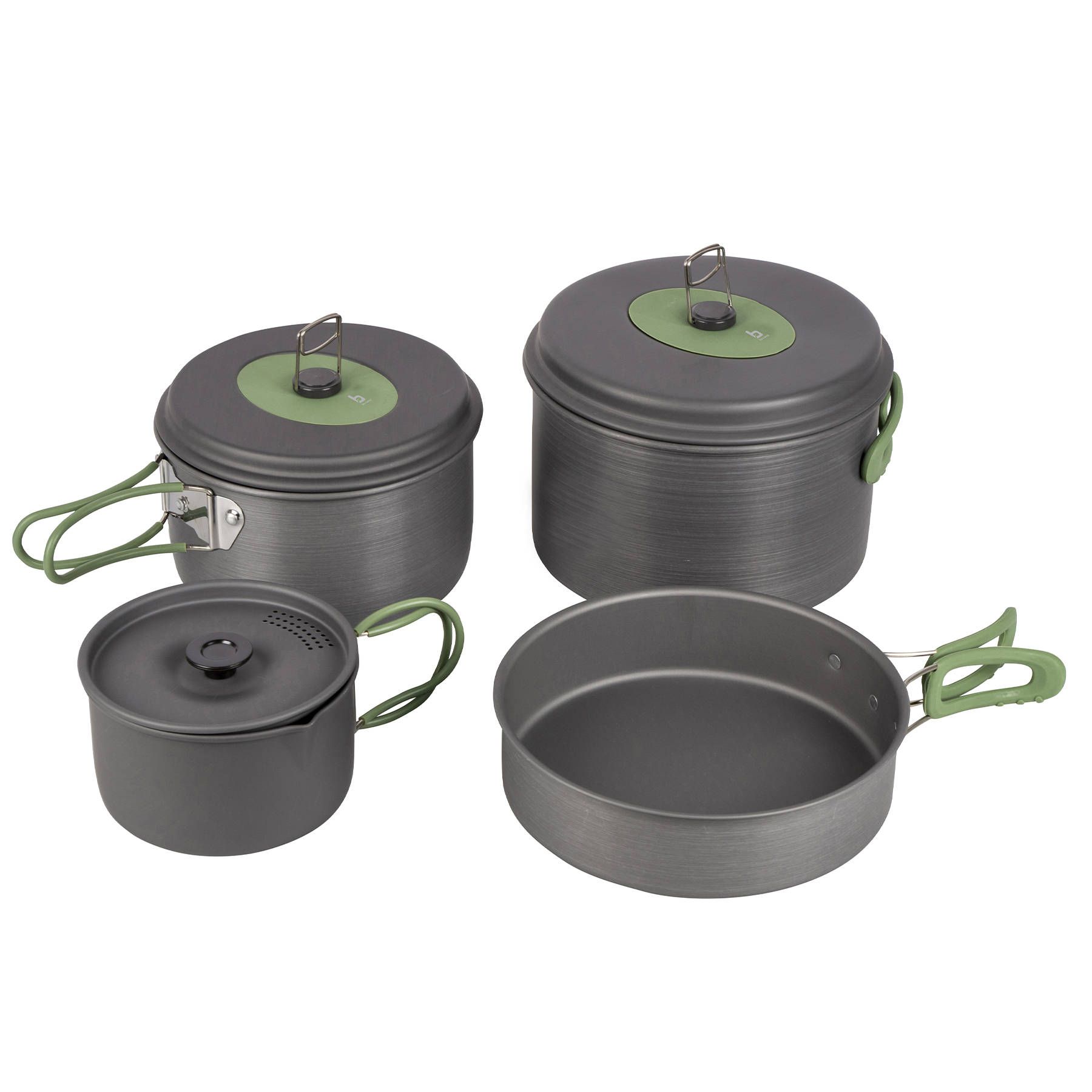 Набір посуду Bo-Camp Explorer 4 Pieces Hard Anodized Grey/Green (2200244) Набір посуду Bo-Camp Explorer 4 Pieces Hard Anodized Grey/Green (2200244)