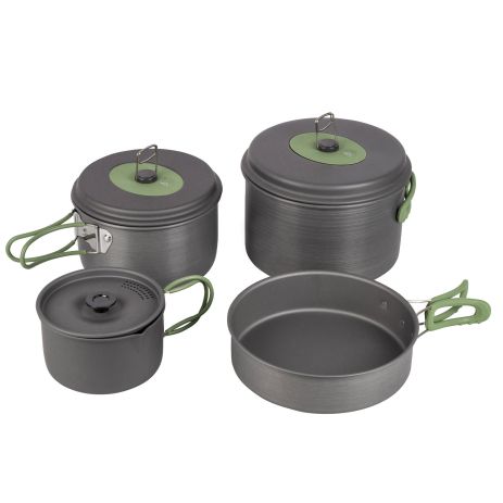 Набор посуды Bo-Camp Explorer 4 Pieces Hard Anodized Grey/Green (2200244) Набор посуды Bo-Camp Explorer 4 Pieces Hard Anodized Grey/Green (2200244)