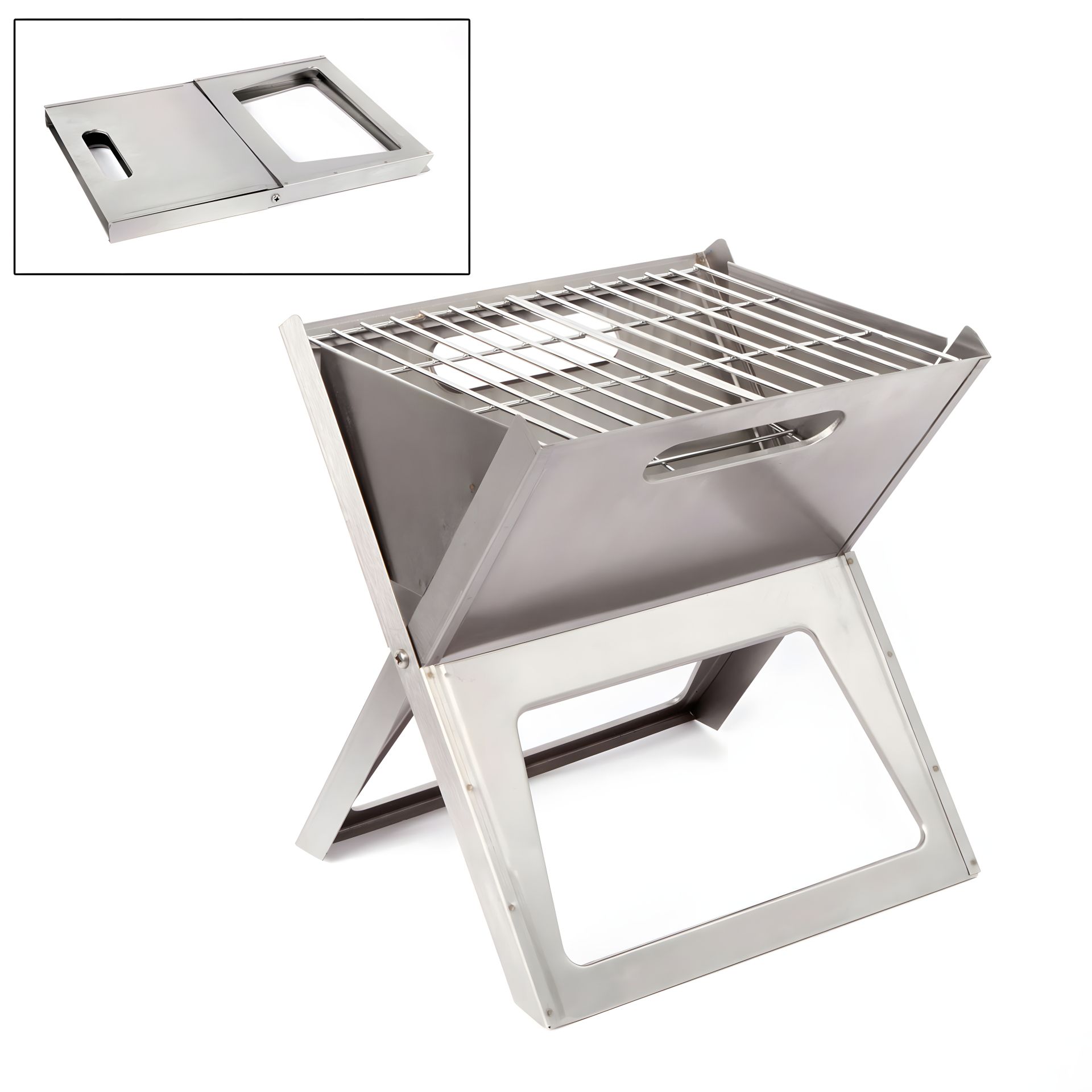 Гриль вугільний Bo-Camp Notebook/Fire Basket Compact Silver (8108347-D) Гриль вугільний Bo-Camp Notebook/Fire Basket Compact Silver (8108347-D)