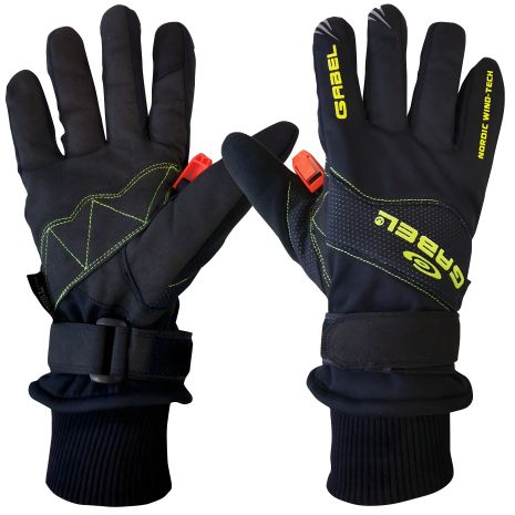 Перчатки для северной ходьбы Gabel Wind Tech N.C.S. Black/Green L (8015012100009)