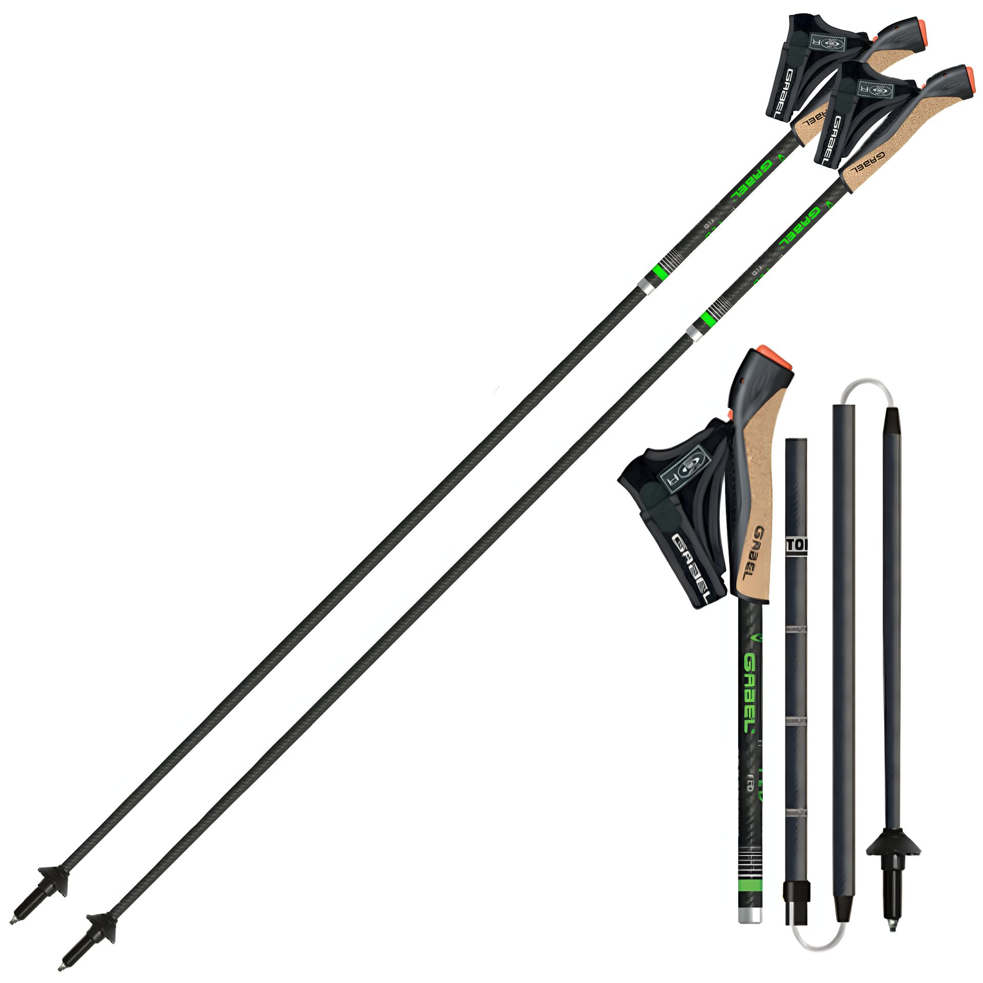 Палки для скандинавской ходьбы Gabel FLD Carbon 105 (7009400801050) Палки для скандинавской ходьбы Gabel FLD Carbon 105 (7009400801050)