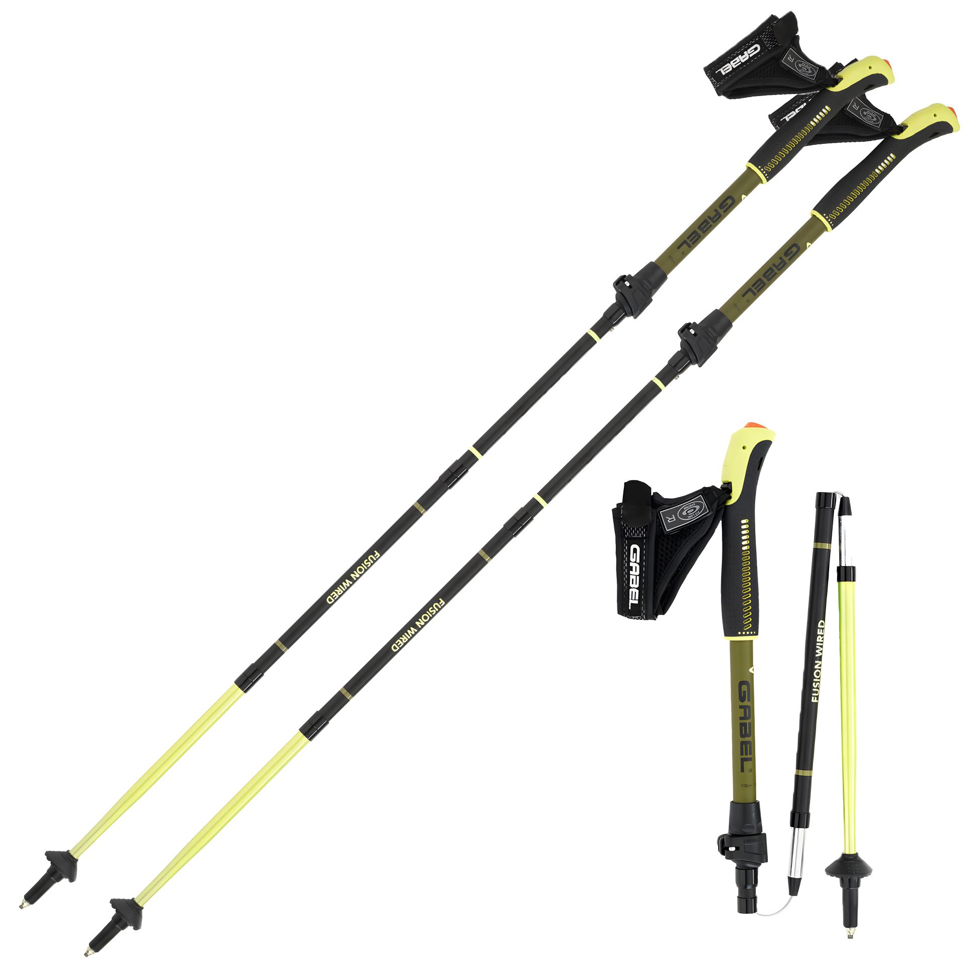 Палки для скандинавской ходьбы Gabel Fusion Wired Carbon (7008361610000) Палки для скандинавской ходьбы Gabel Fusion Wired Carbon (7008361610000)