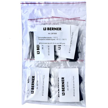 Набор термоусадочных трубок Berner, 60 шт Набор термоусадочных трубок Berner, 60 шт