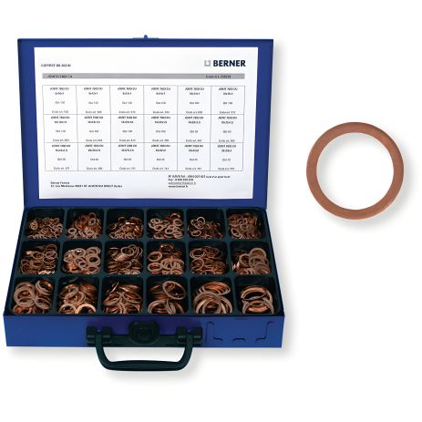 Набір мідних шайб Berner, 18 розмірів, 1310 шт.