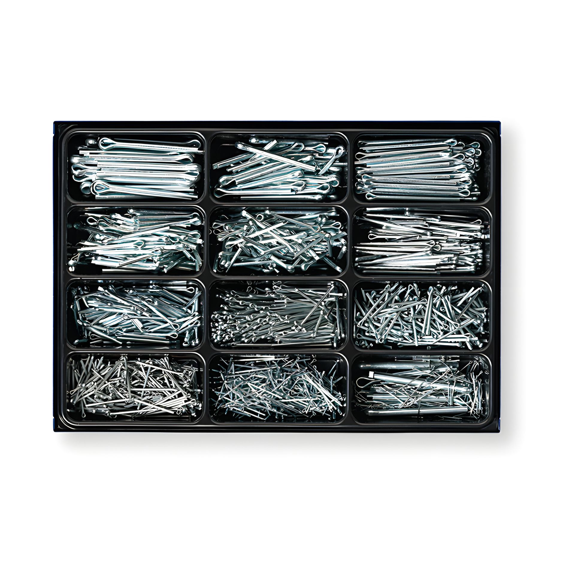 Оцинкованные шплинты DIN 94, набор из 1850 шт., Berner Оцинкованные шплинты DIN 94, набор из 1850 шт., Berner