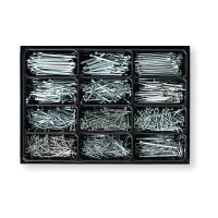 Оцинкованные шплинты DIN 94, набор из 1850 шт., Berner