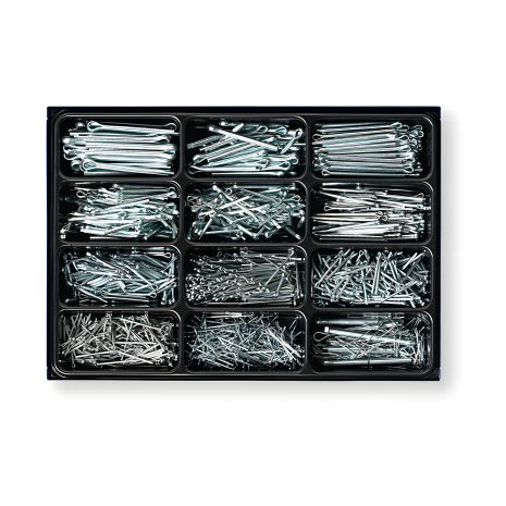 Оцинкованные шплинты DIN 94, набор из 1850 шт., Berner