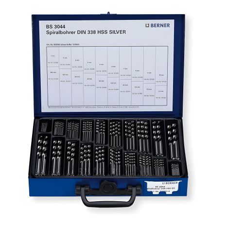 Набор сверел по металлу «TOP» в металлическом кейсе 107 шт., Berner