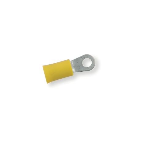 Yellow Insulated Ring Terminal Ø 6.4 mm Berner, Pack of 100
