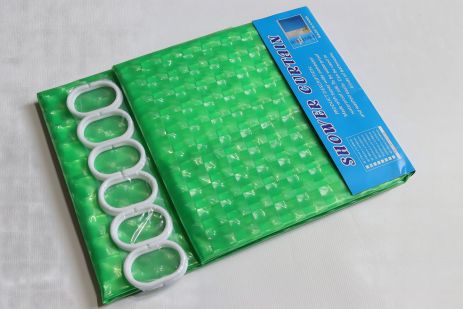 Шторка для ванної з плівки 3Д ефект 3D green (із захистом від намокання)