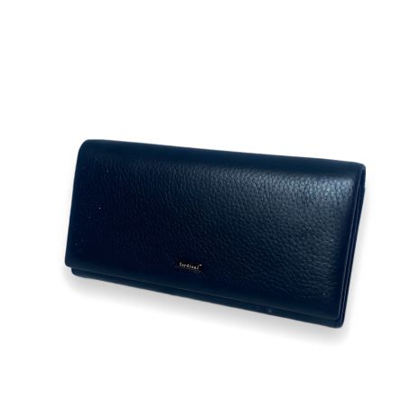 Кожаный женский кошелек, черный цвет