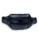 Сумка-бананка на пояс зі шкіри, чорна