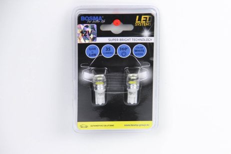 Автоматична начинка T10 LED 12V 1XSMD 7080 Світлодіодні широкі відеозаписи білого упаковки 2шт, Босма (4014)