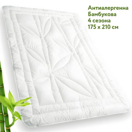 Бамбуковое одеяло всесезонное IDEIA Botanical Bamboo 175Х210 см (8-30053)