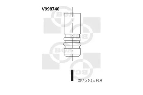 Клапан випускний 1.6HDi Berlingo/Partner 05-/Scudo/Expert 07-, BGA (V998740)