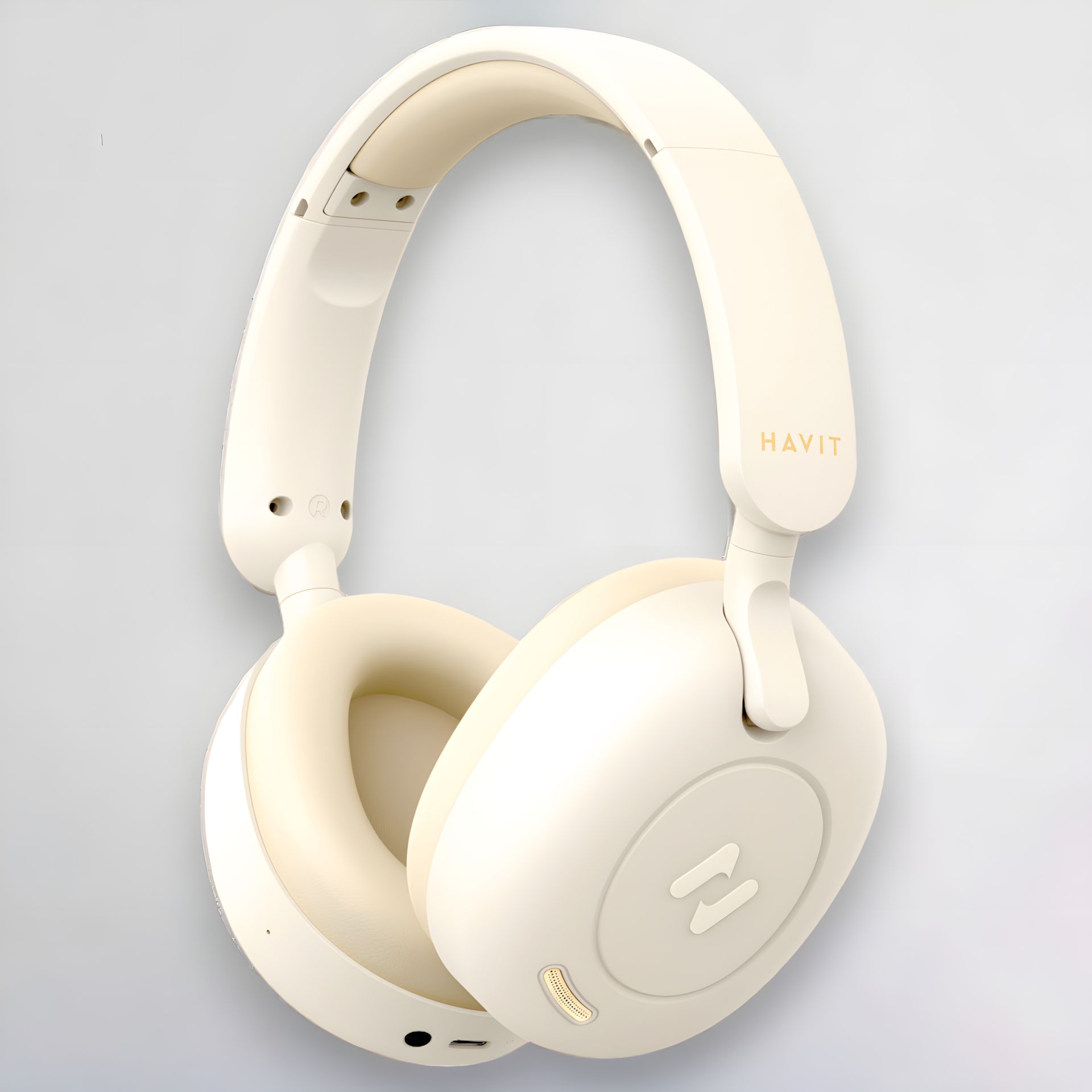 Bluetooth навушники з шумопоглинанням HAVIT HV-H655BT ANC, бежеві, до 76 год автономної роботи Bluetooth навушники з шумопоглинанням HAVIT HV-H655BT ANC, бежеві, до 76 год автономної роботи