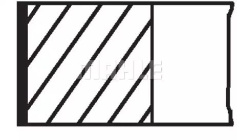 Кільце поршневе OPEL 73,90 1.0/1.2/1.4/XEP 1,2 x 1,2 x 2,0 , MAHLE/KNECHT (01218N3)