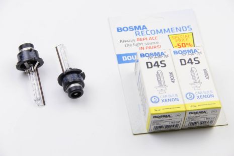 Ксеноновая лампа D4S XENON 42V 35W P32D-5 4300K Упаковка 2шт, BOSMA (9532D)