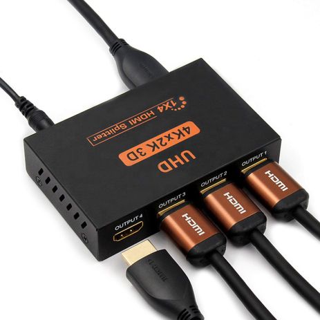 Активный HDMI разветвитель на 4 порта Addap HVS-02, четырехнаправленный видео сплиттер 4К