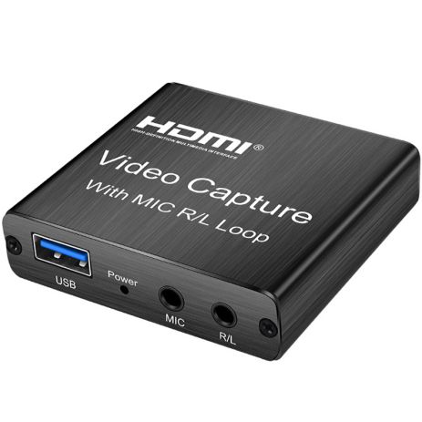 Зовнішня карта відеозахоплення HDMI - USB для стрімів, запису екрана Addap VCC-03, для ноутбука, ПК